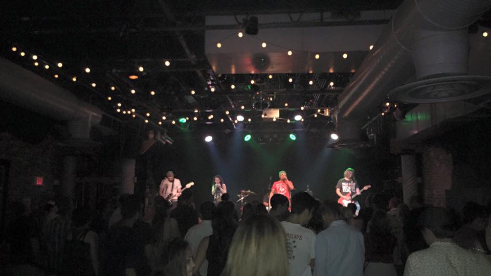 Band performing on stage